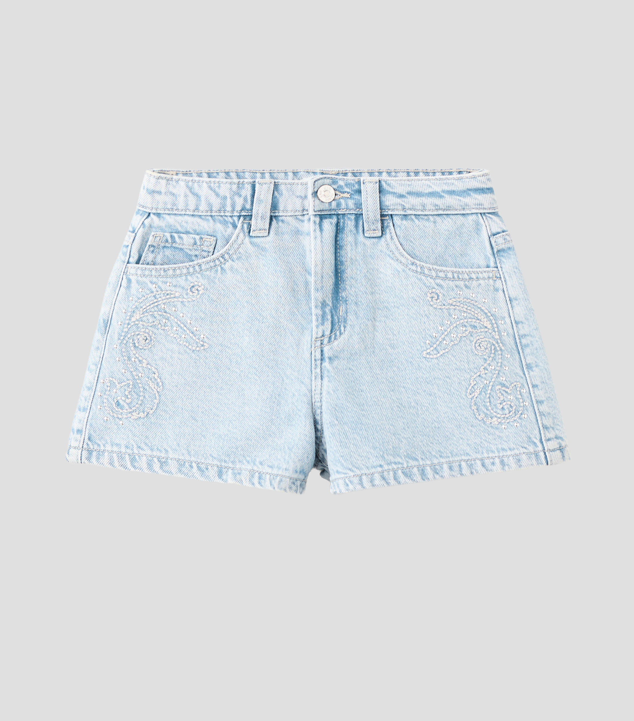 Short liso con detalle decorativo Niña